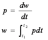 p = dw/dt ...