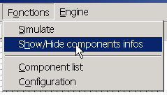 Menu Show/Hide component infos