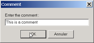 Comment window