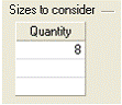 Sizes to consider e[u