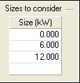 Sizes to consider e[u