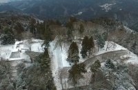 冬の高取城空撮